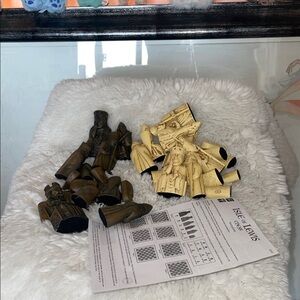 Never used but meant to look vintage Chess Piece Set in Brown and Cream